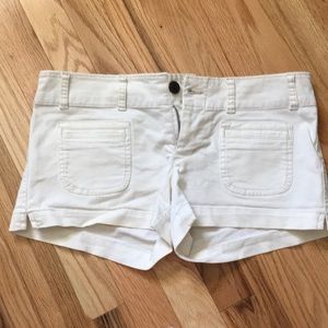 White jean shorts, American Eagle, size 4